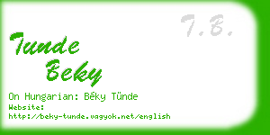 tunde beky business card